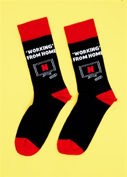 The perfect socks to wear if you know you're not going to see anyone that day. Netflix or your cat will appreciate them, I'm sure. Unisex, adult size 6-11